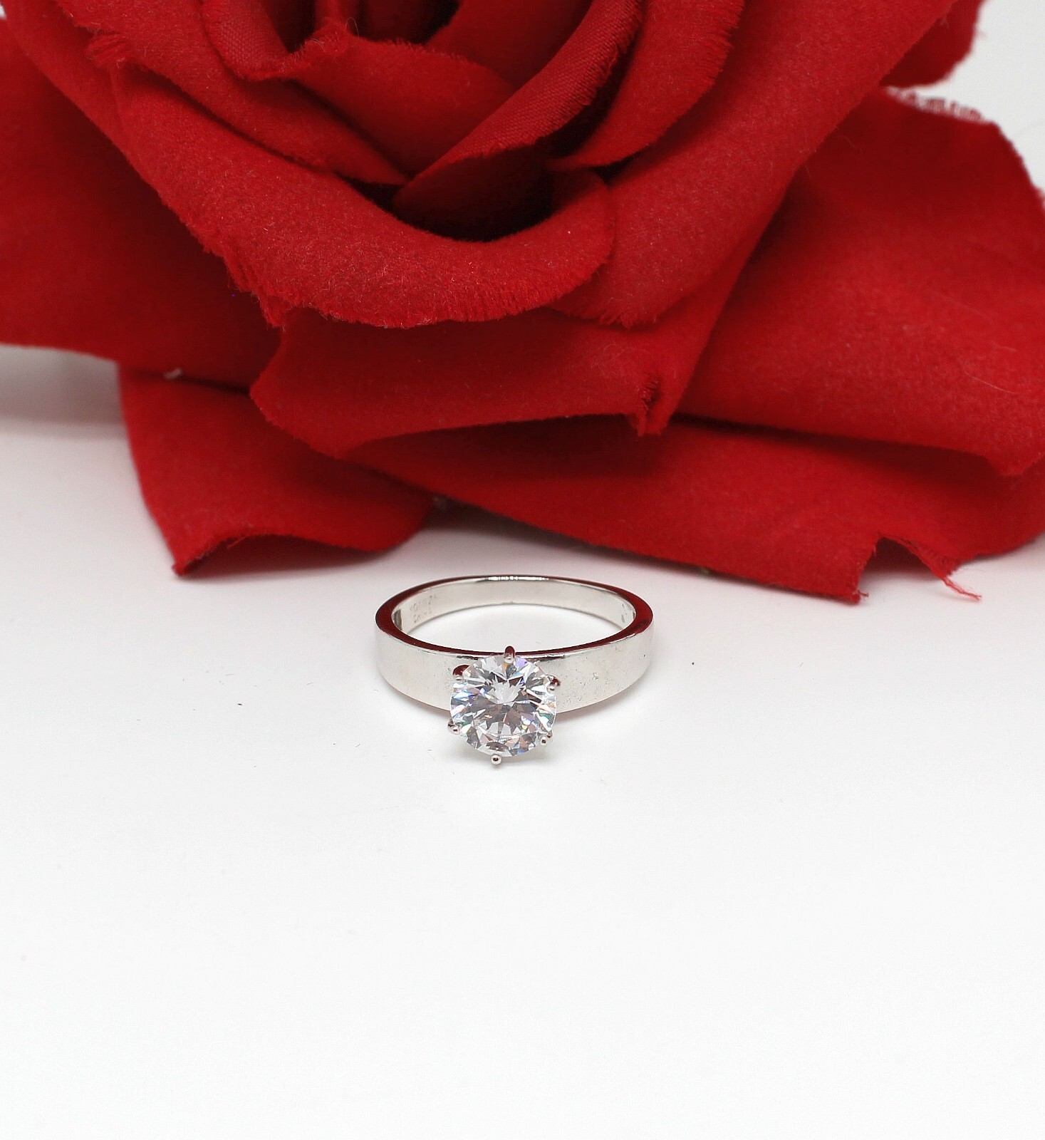 Sterling Silver YGI Solitaire Cubic Zirconia Ring Size 10 3.59g CAT RESCUE