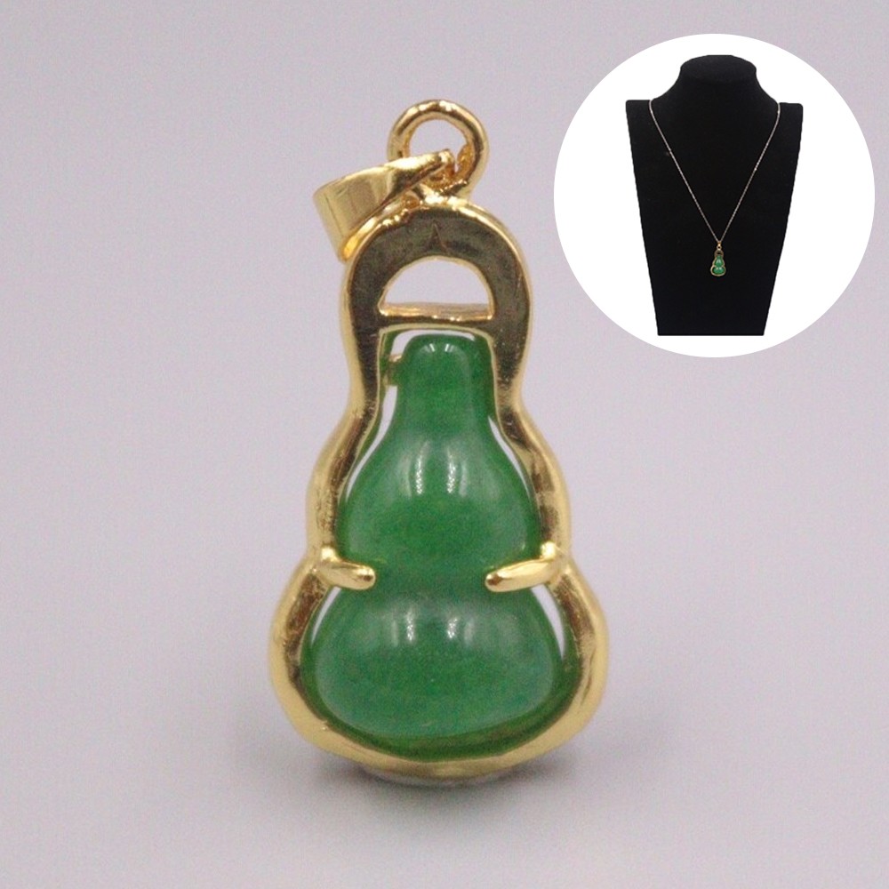 GP Heating Simulated Jade Pendant For Women Green Small Gourd . Pendant Gift