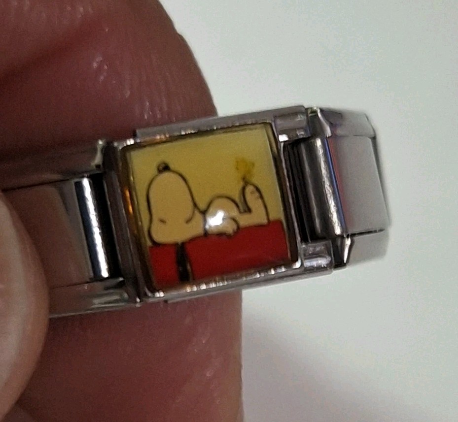 Vintage Snoopy Enamil Charms Casa D’Oro Watch Uberry Stainless Works New Battery