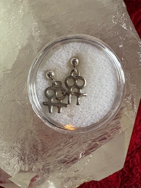 Double Venus symbol 92.5 posts w/ silver balls Lesbian LGBTQ Goddess by JKL 847