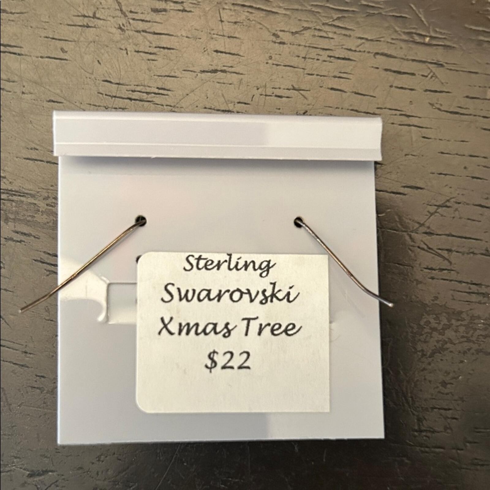 Swarovski Sterling Silver Christmas Tree Earrings