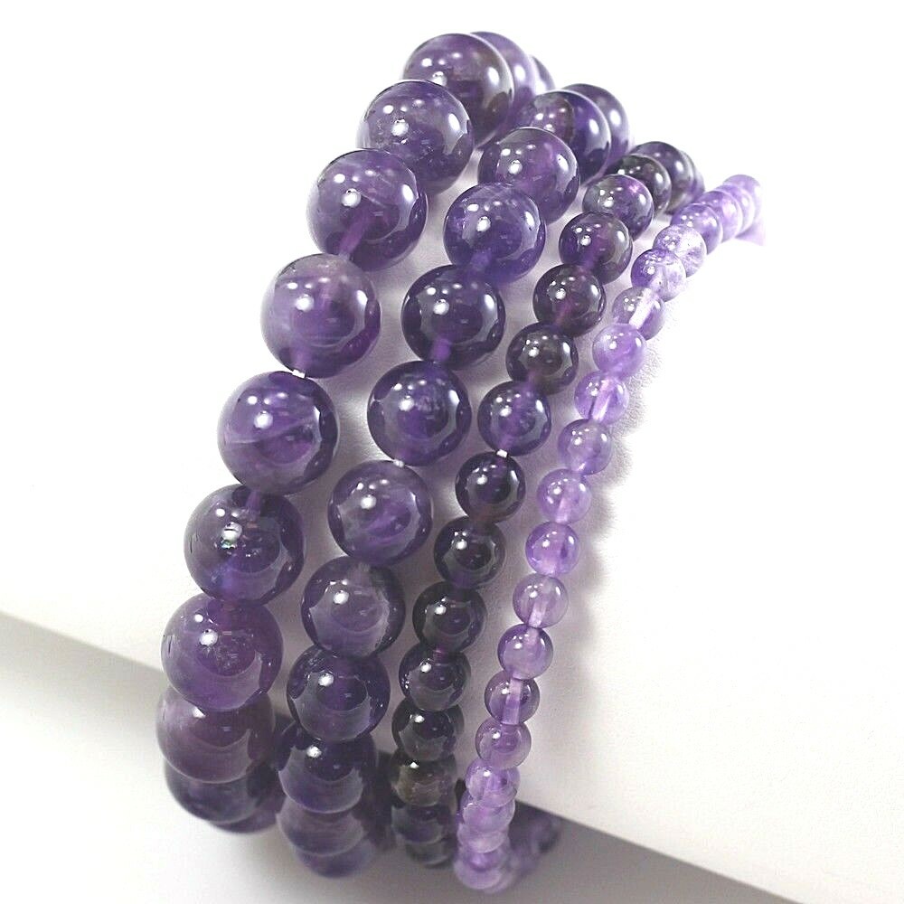 Wholesale Gemstone Bracelet Balance Elastic Stretch 4mm 6mm 8mm 10mm 12mm 7.5″