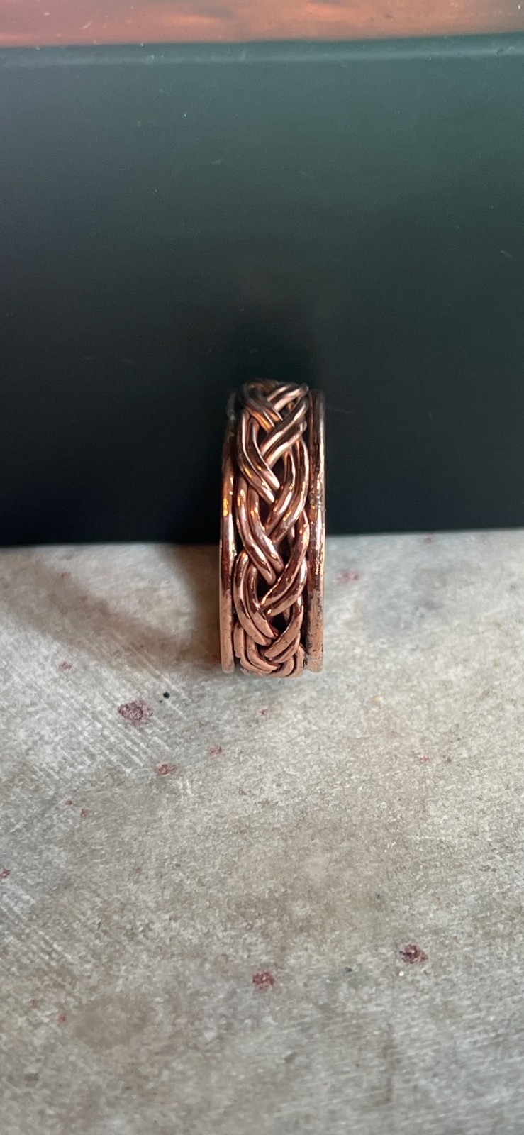 Solid Pure Copper Minimalist Healing Ring, Handmade, Unisex, Classic Band SZ 11