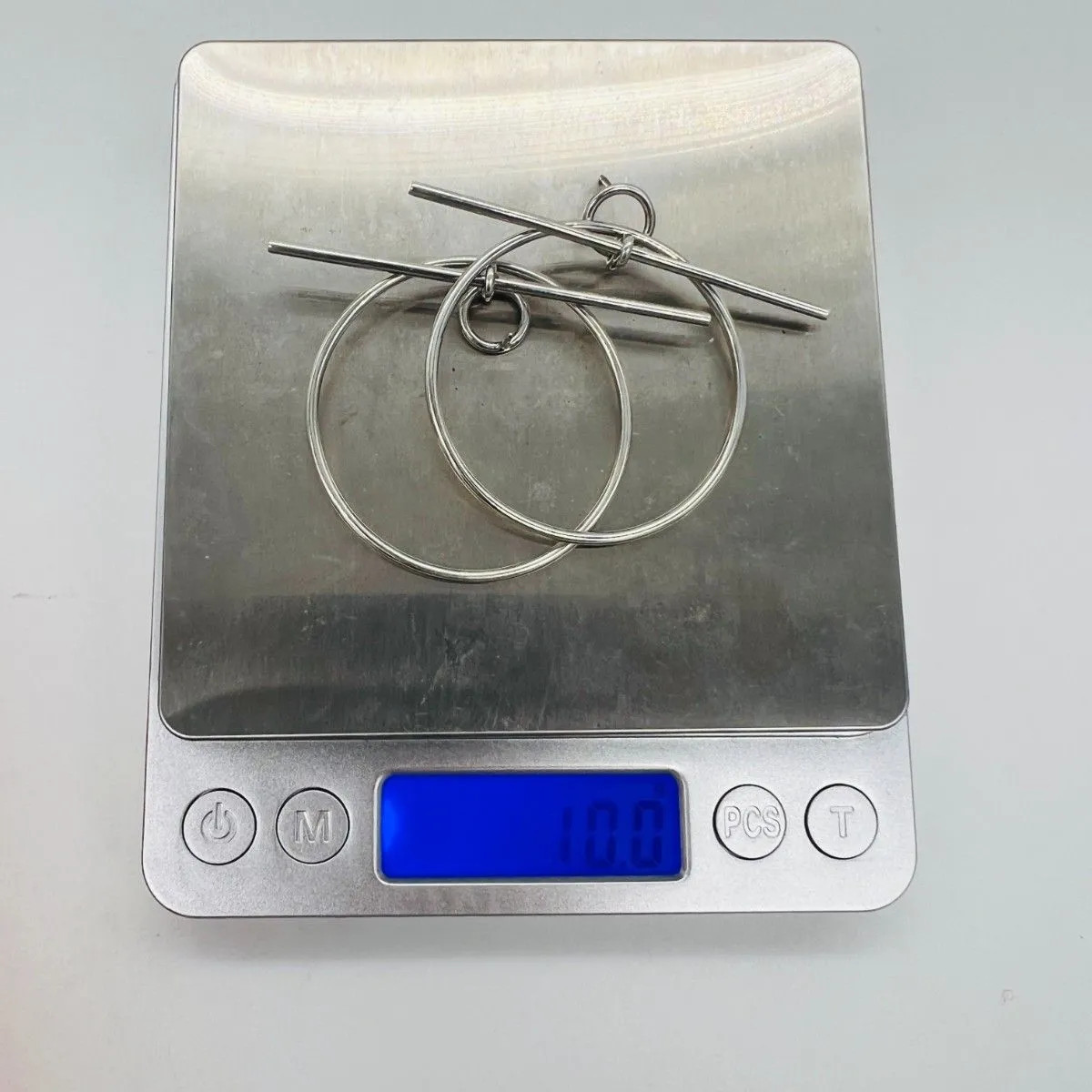 HERMES Echappee Hoop Earrings Silver 925 with Box & Dust Bag
