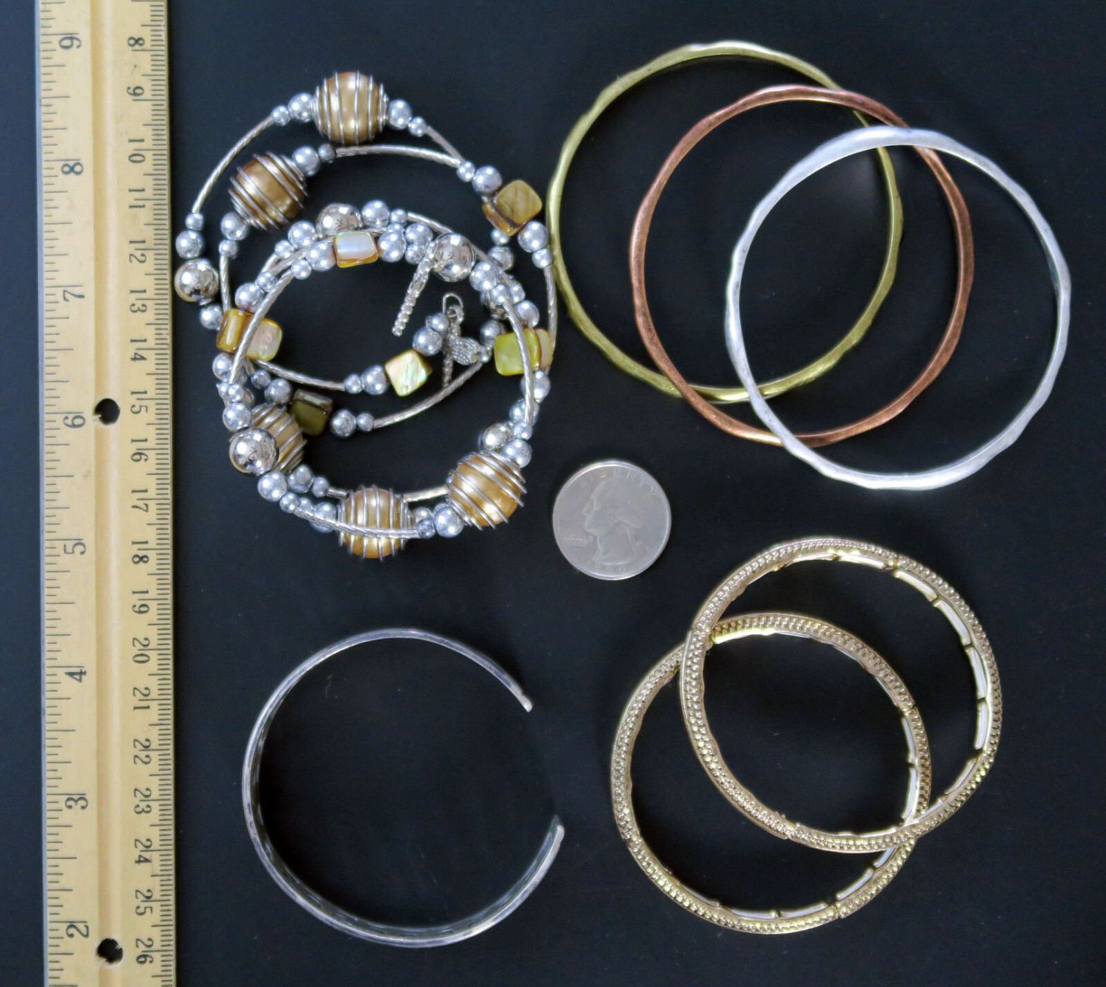 Includes All Gold Tone Bangles and Bracelets as Shown – Exc Condition #4637