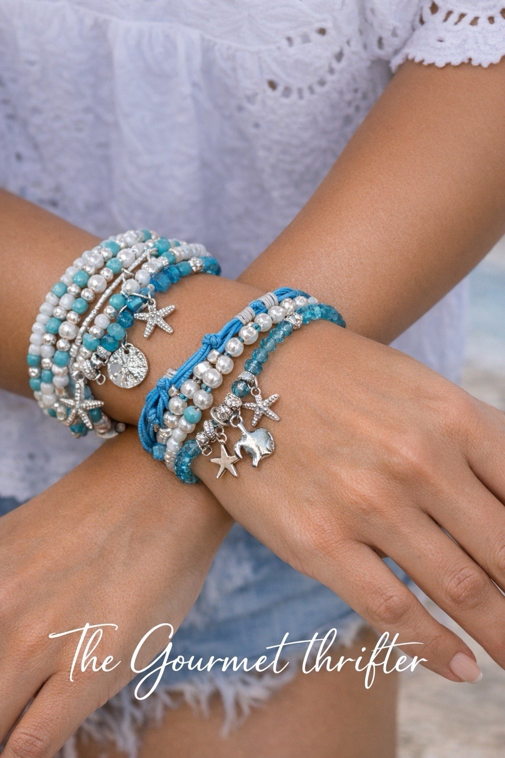 🩵 Periwinkle by Barlow Coastal Charm Bracelet Lot NWT Beach Sea Life Set 🩵