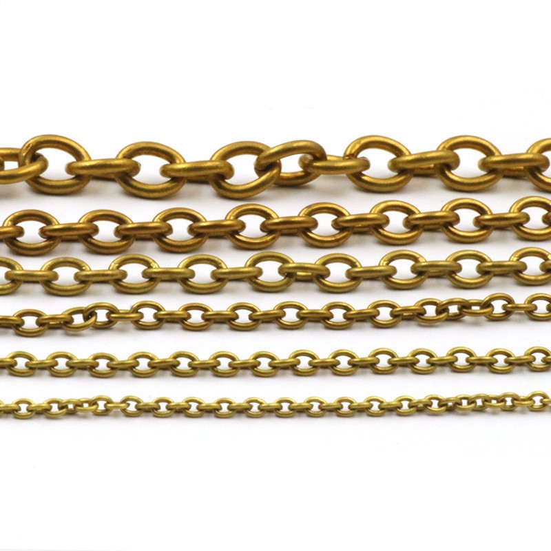 Solid Brass Chain 4~14mm Width Necklace Jewelry Bags Craft Chain Sold Per Meters
