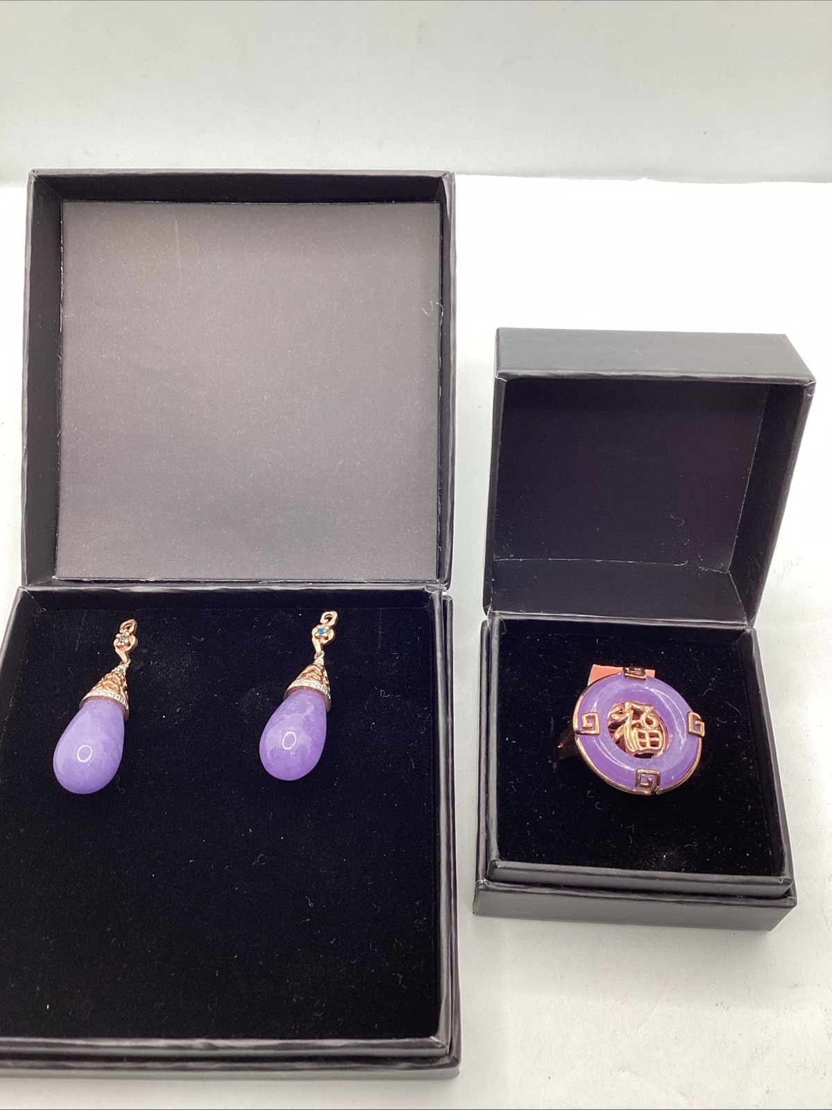 Set Of Marked Silver Treasures Of The Orient Jewelry. Ring And Earrings
