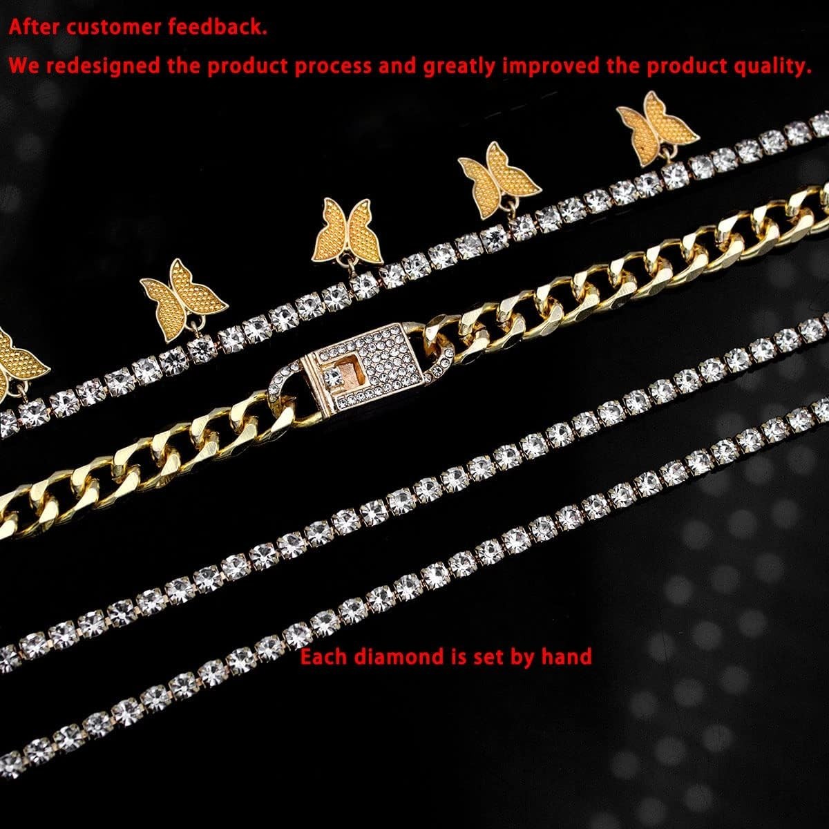 Charming Beach-Ready Adjustable Anklet Set – Gold & Silver with Butterflies