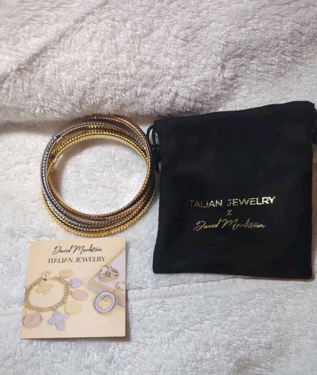 David Markstein’s Tri-colored Three-ring Strand Slip-on Tobagas Bracelet
