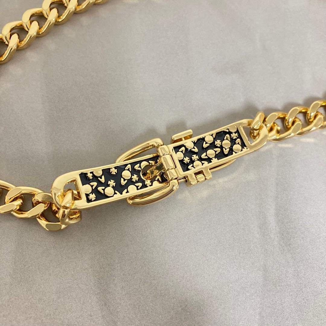 Vivienne Westwood Necklace Bracelet 2way AUGUSTINO Choker Buckle Gold NO BOX
