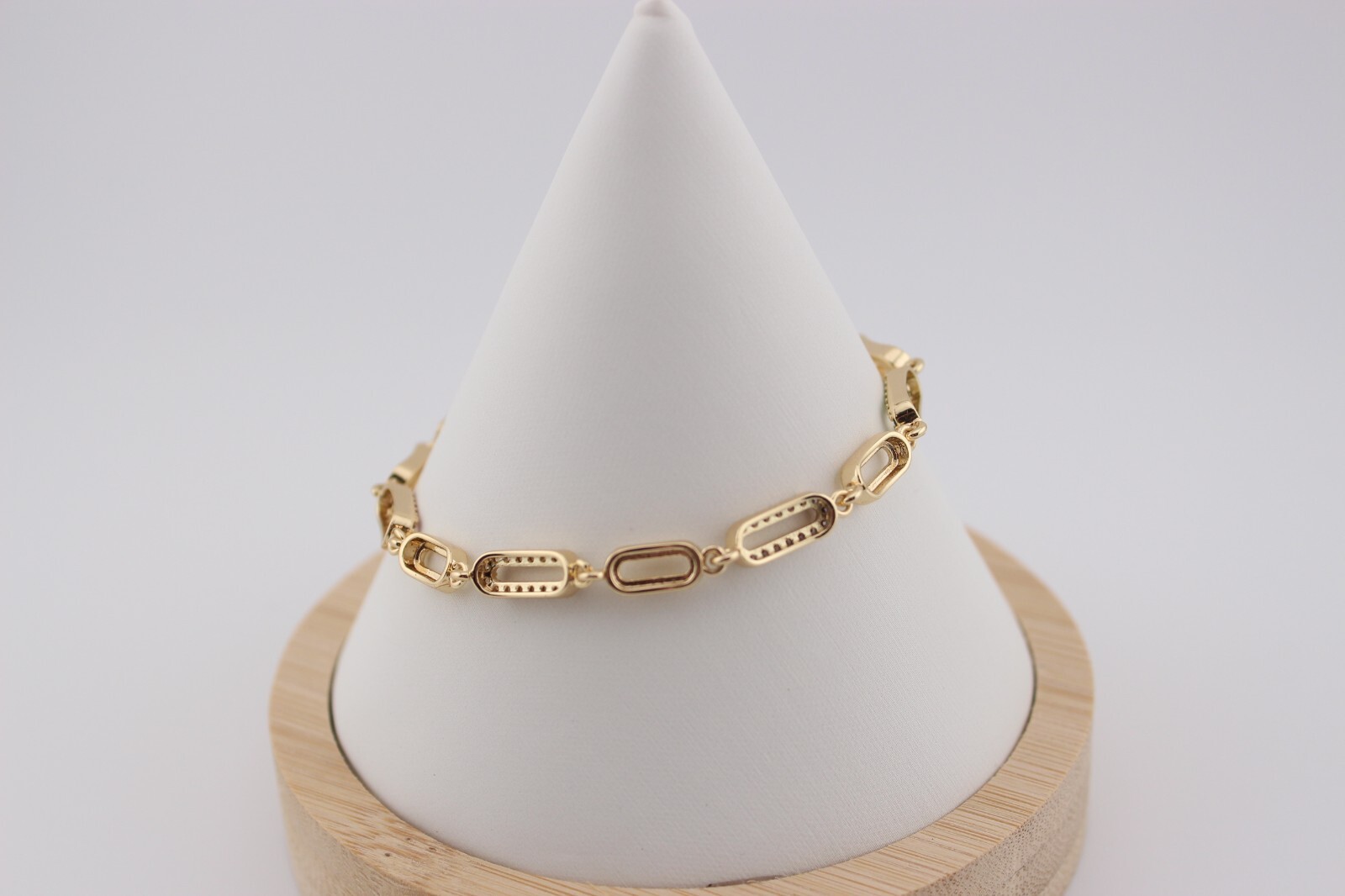 Lot 3 gold plate stainless steel and glass bracelets 7.25-7.75″ extenders includ