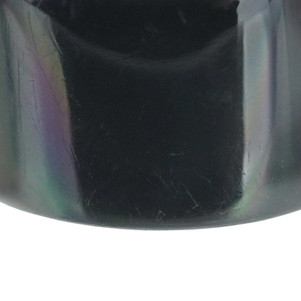 CHANEL Coco Mark Ring Logo Plastic Black Vintage Icon Camellia No.5 Women