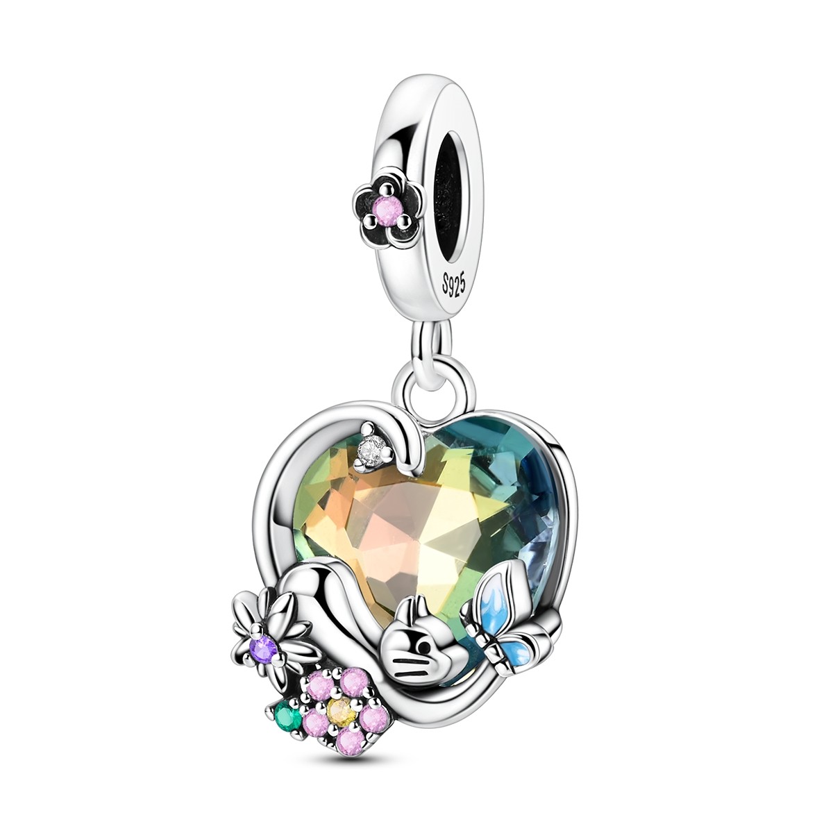 MULA 925 Sterling Silver Love Cat Dog Pendant Charms For Women Bracelets Jewelry