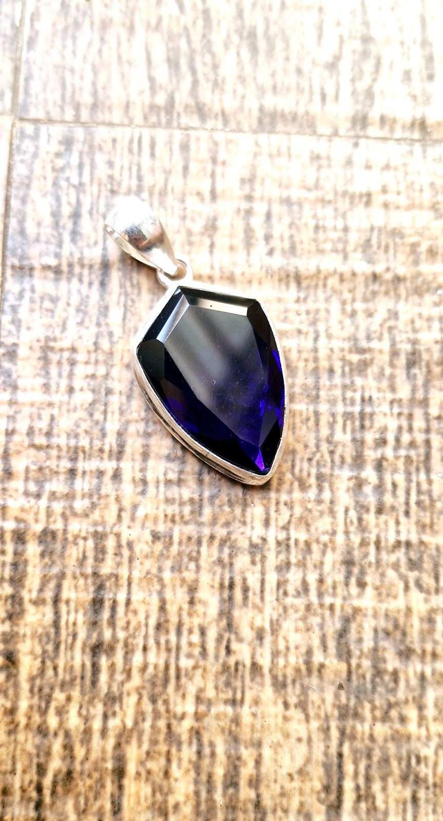 925 Sterling Silver African Amethyst Gemstone Handmade Jewelry Pendant 1.97″