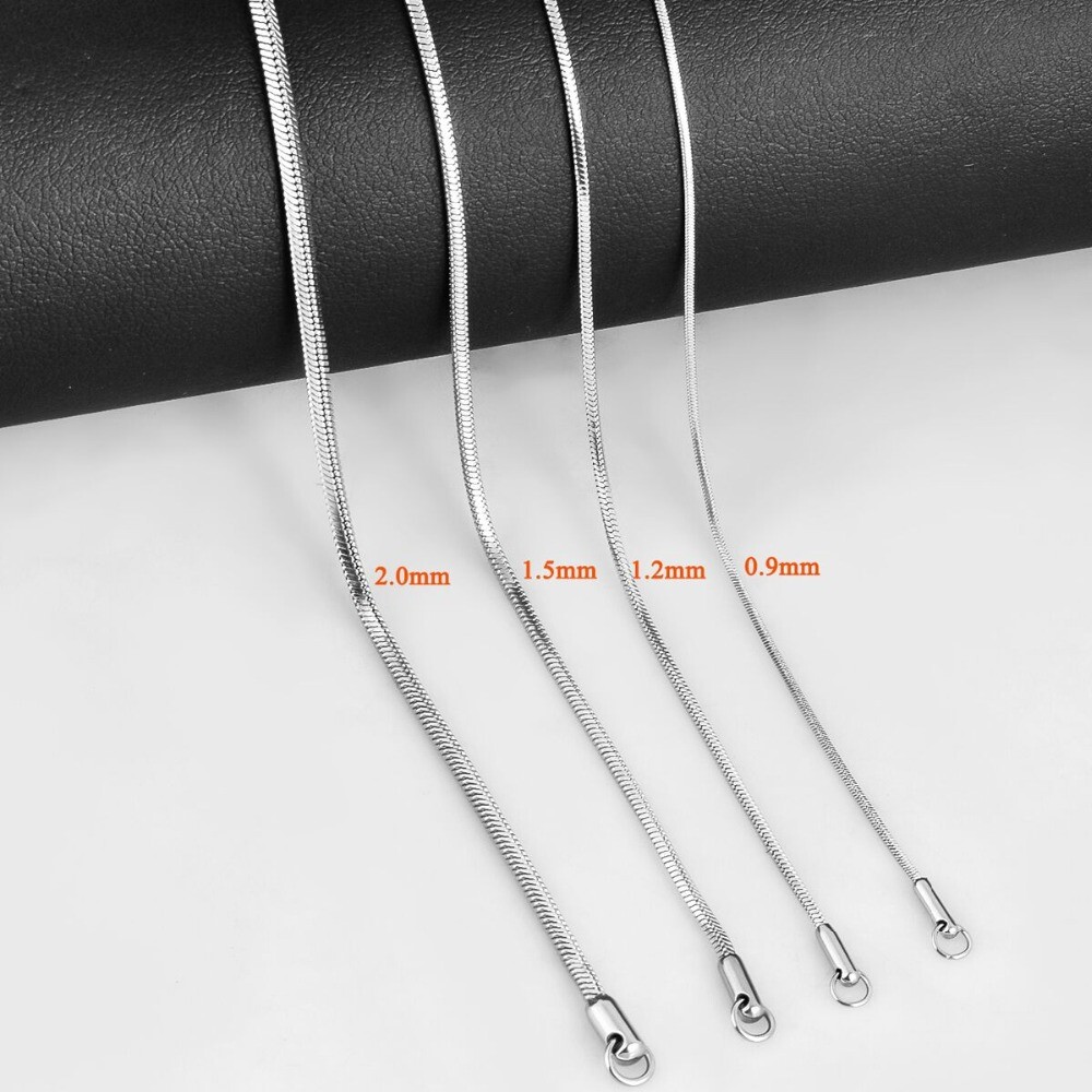 Stainless Steel 35 cm (13.8 in) 2mm Square Snake Chain with lobster clasp