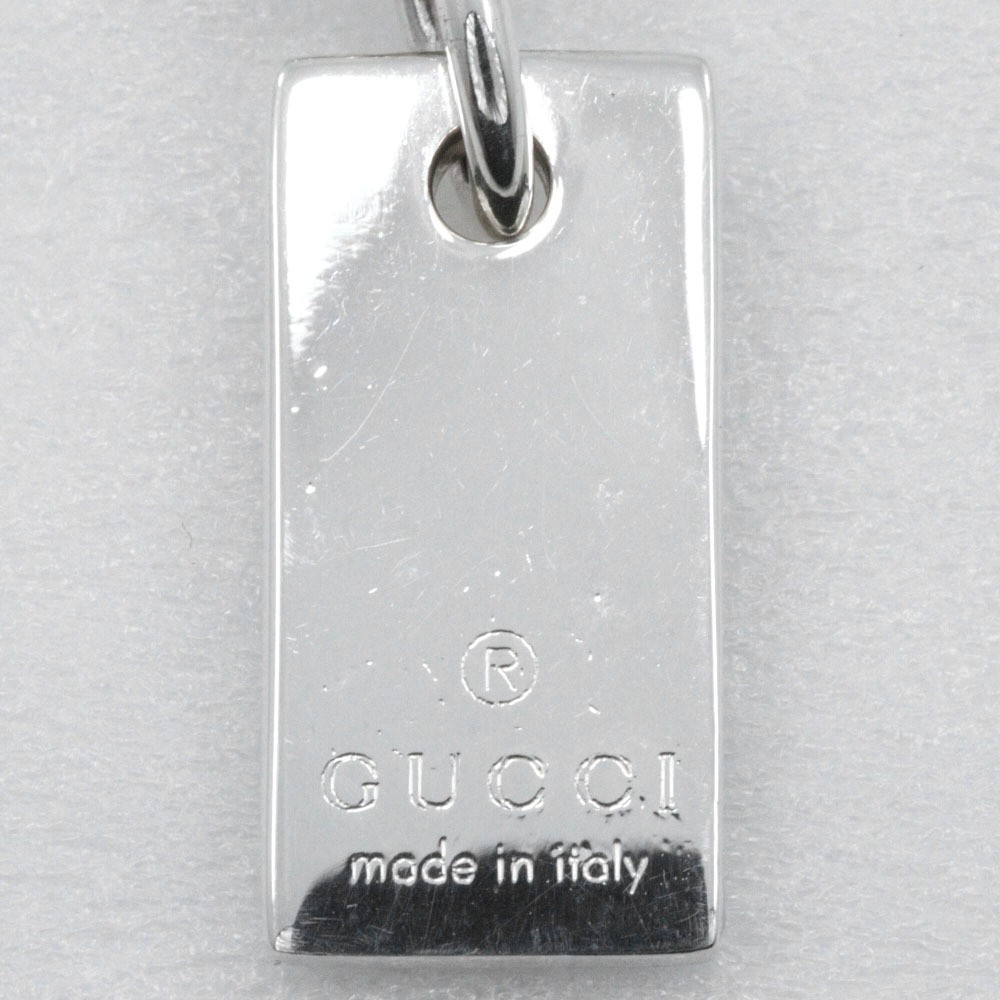 Gucci Bracelet Authentic Logo Plate 925 Silver Unisex 19.5cm From Japan