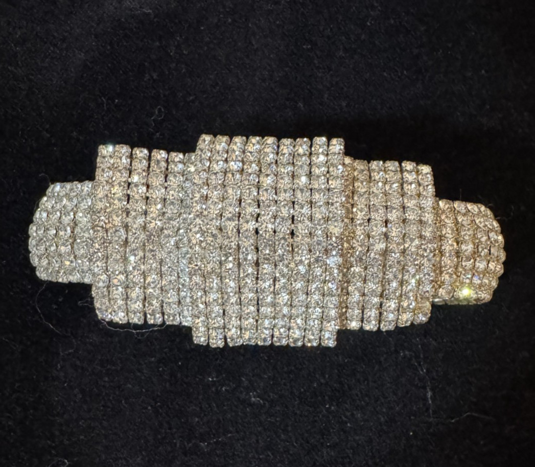 Wow! Vintage 7 Rows Crowned High Quality Crystal Stretching Bracelet