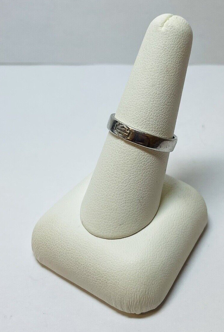MOD Harley Davidson Sterling 925 Silver Logo Shield CZ Ring Sz 8 – .09