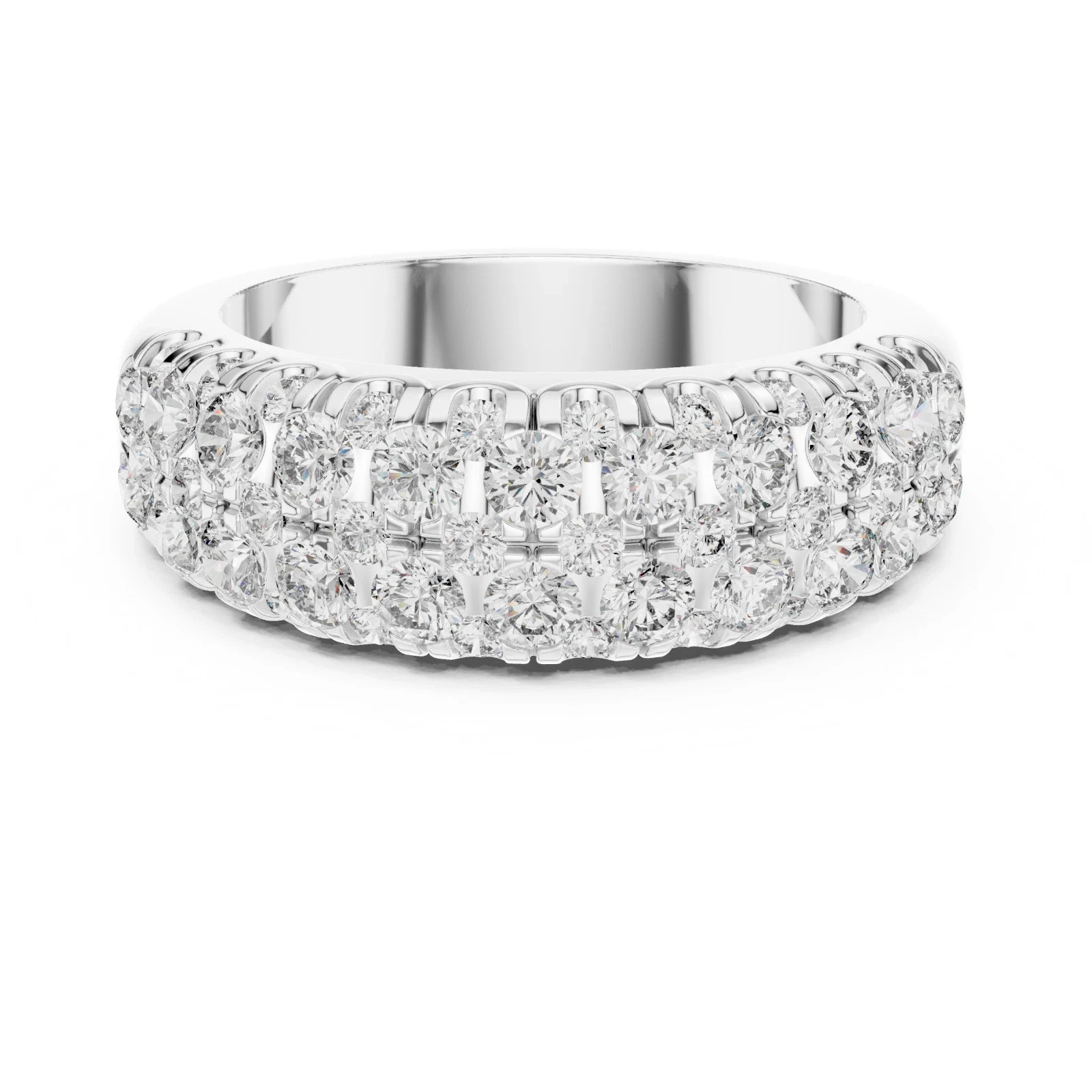 1.91 Ct Round Cut Lab Created Diamond Engagement Ring 14K White Gold Size 8