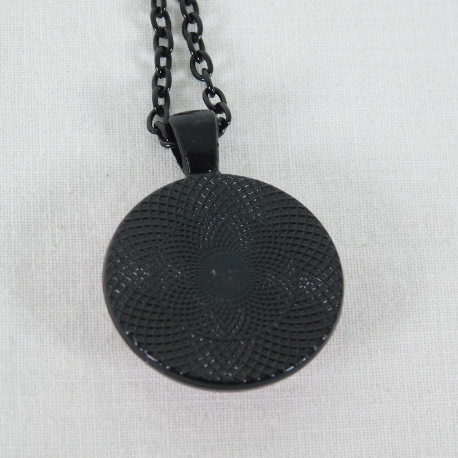 Love Gymnastics Pink Hearts Sports Black Cabochon Pendant Chain Necklace Round
