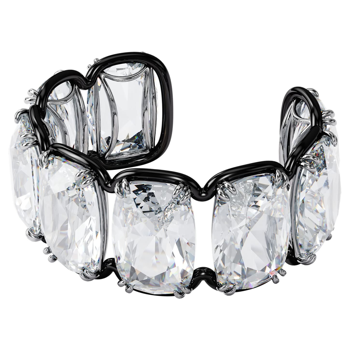 NIB AUTH SWAROVSKI Harmonia Cuff Bracelet, Oversized Crystals, 5609663, 5600039