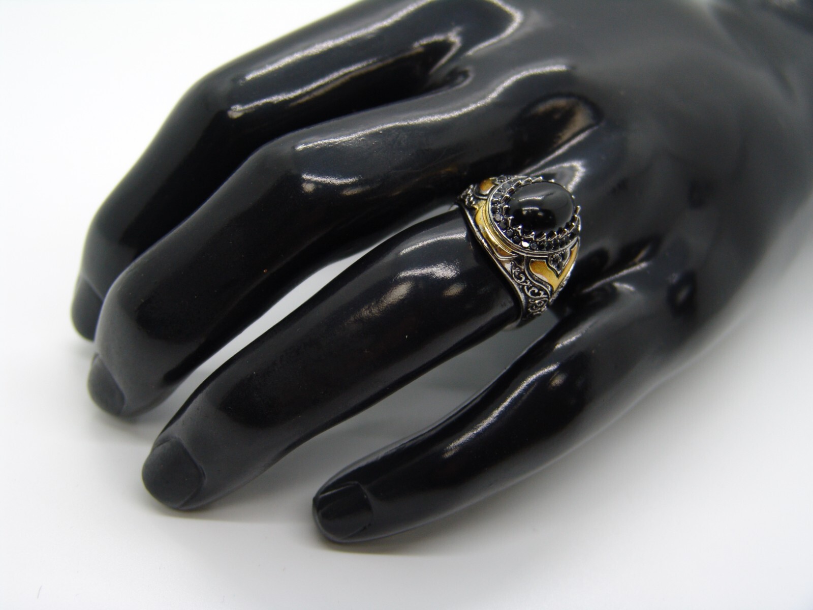 Fashion Ring Signet Stainless Steel Black Onyx Stone 8mm Men Women Size 3-13 #3