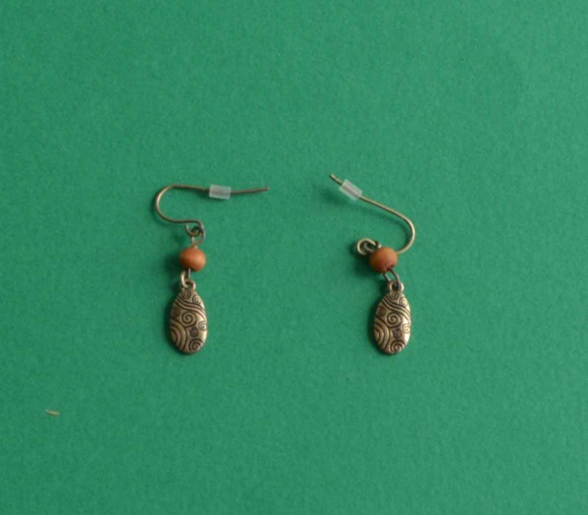 Jewelry-247/Necklace and Earrings-Z Designs Brown Wood Beads & Gold tone Metal