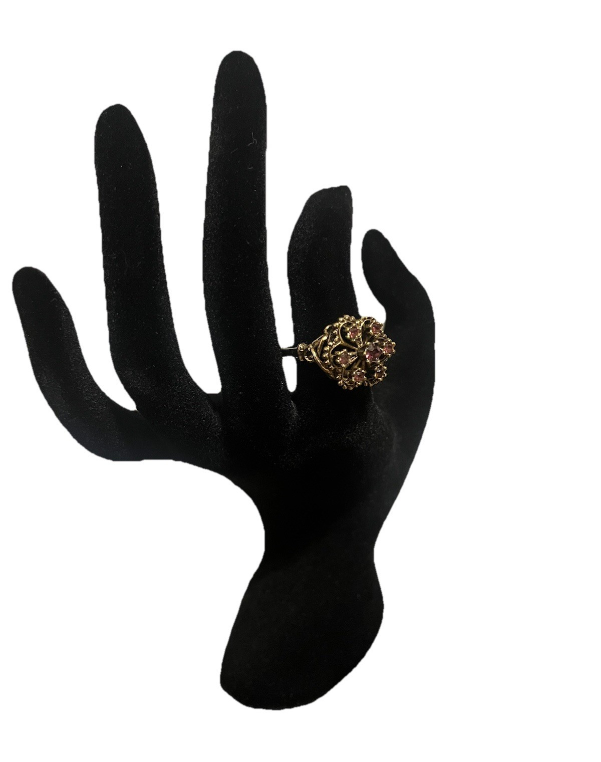 18k Gold Amethyst Cluster Ring Size 8