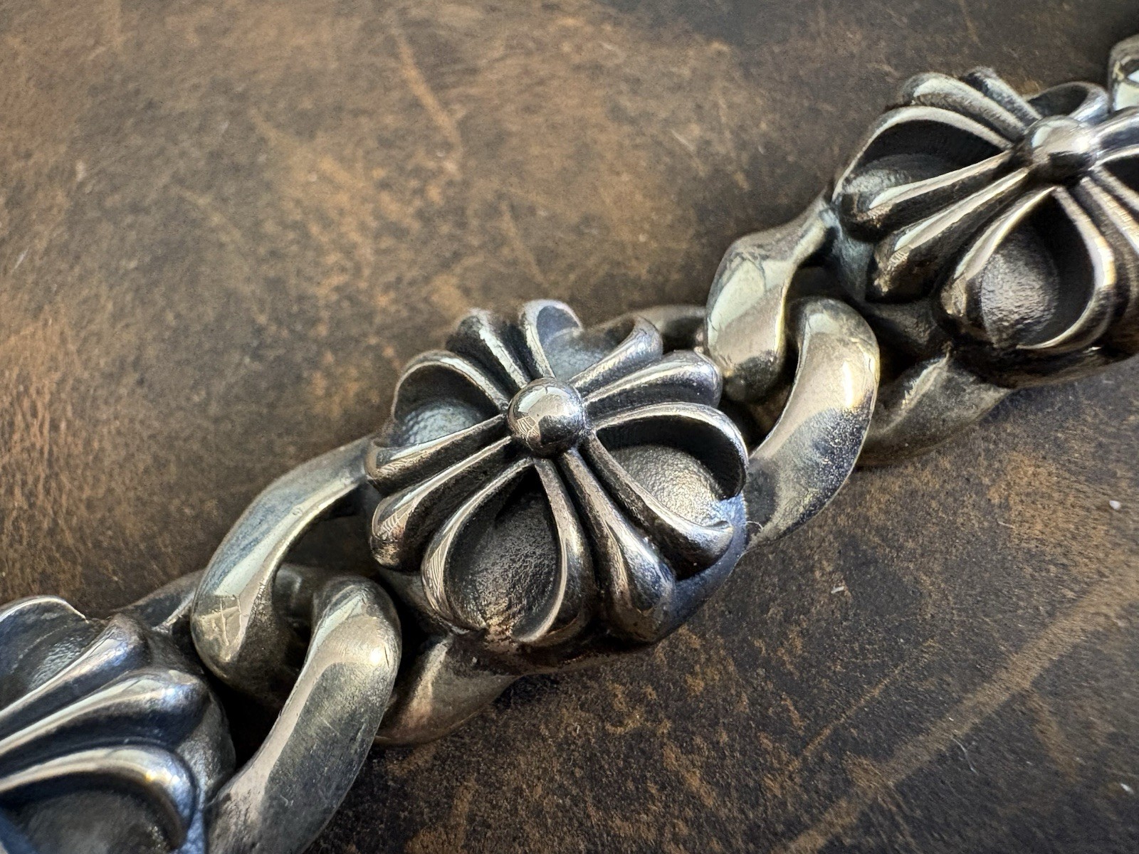 Chrome Hearts “CH” Cross Gothic Vintage H Style Bracelet 925 Silver 95gr 21,5cm