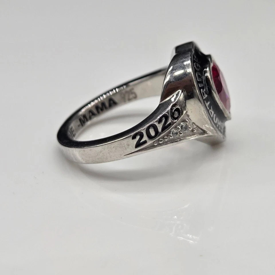 Women Custom High School Class Ring Graduation Gift For Her Daughter 925 Silver