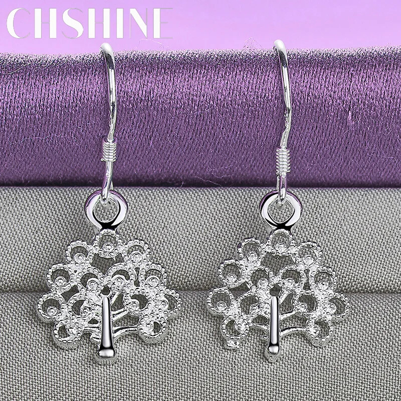 CHSHINE 925 Sterling Silver Tree Earrings For Women Fashion Charm Jewelry