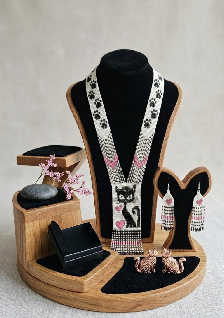 Handmade Necklace Seed Bead Boho American Style Nativ Beaded Multi Strand