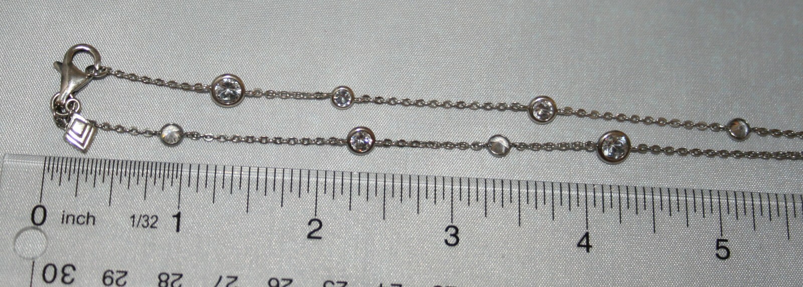 Silpada Sterling Silver “Scattered Stars” Cubic Zirconia Long Necklace N2152 32″
