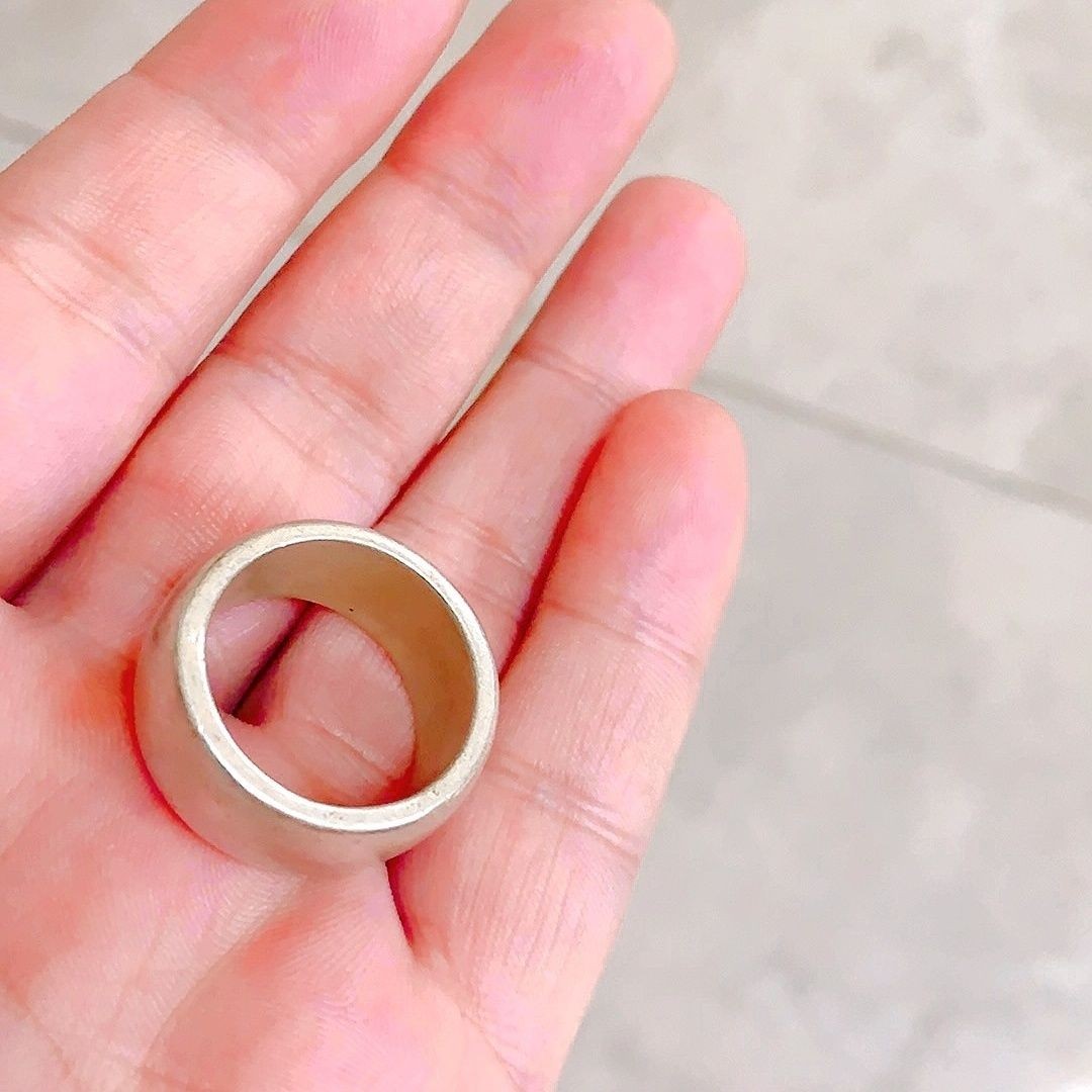 Tibetan Silver Ring Plain Face Ring Jewelry