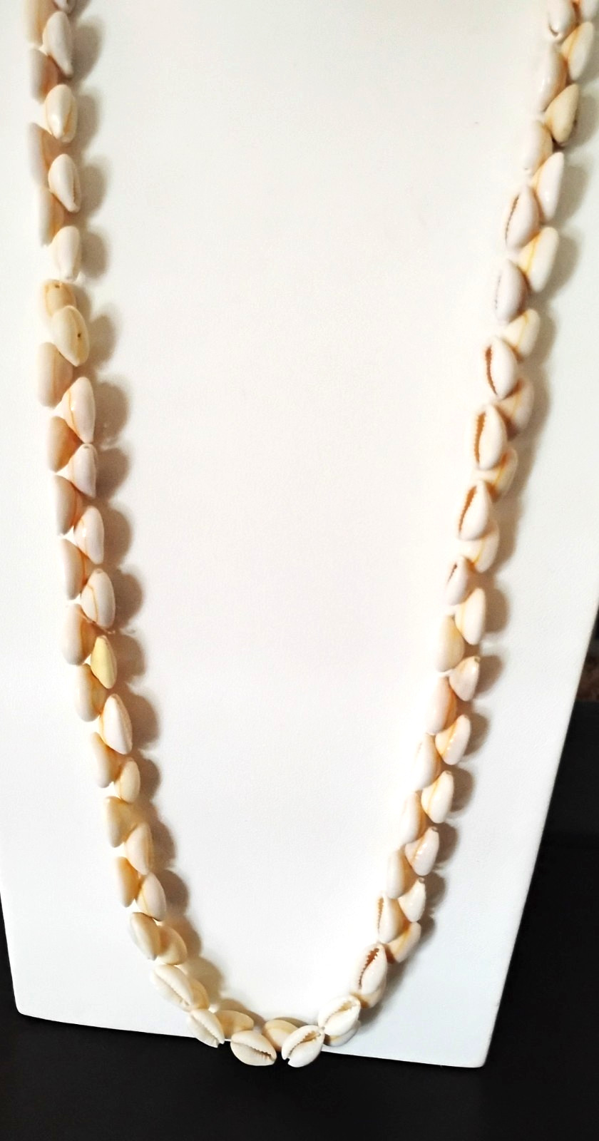 Vintage Cowrie Shell Necklace Boho Ocean Beach 36in