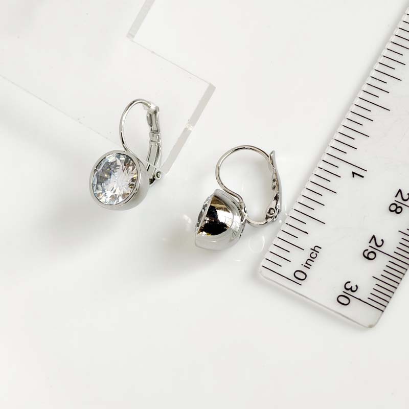 New White House Black Market CZ Round Drop Earrings Women Party Vacation Jewelry