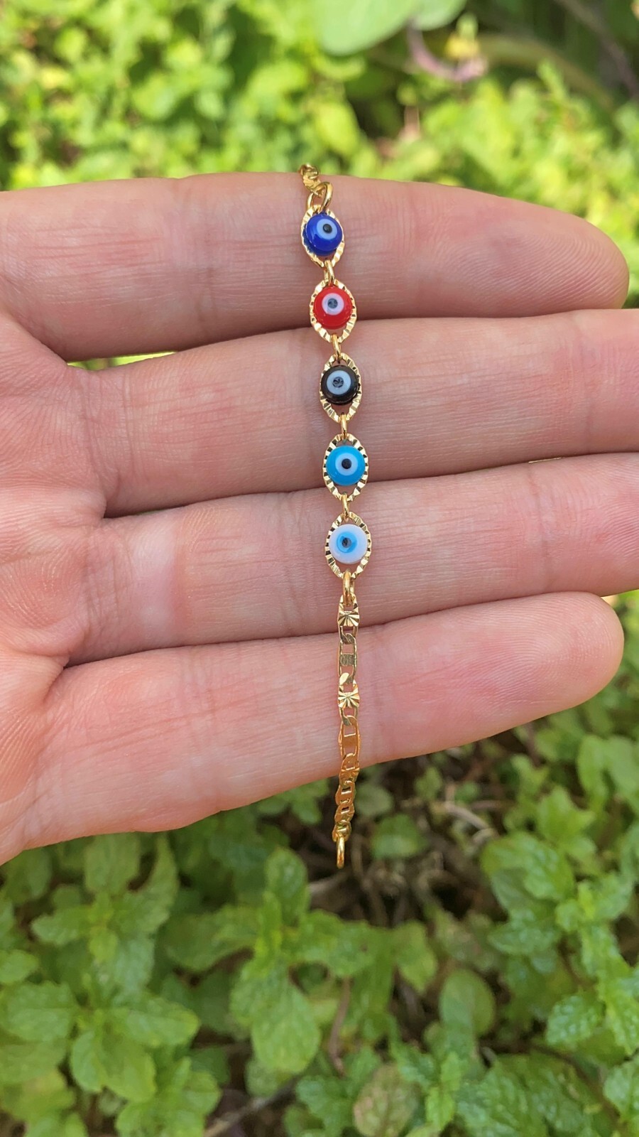 Evil Eye Bracelet Children 14K Gold Filled Link Valentino Baby Pulsera Niños