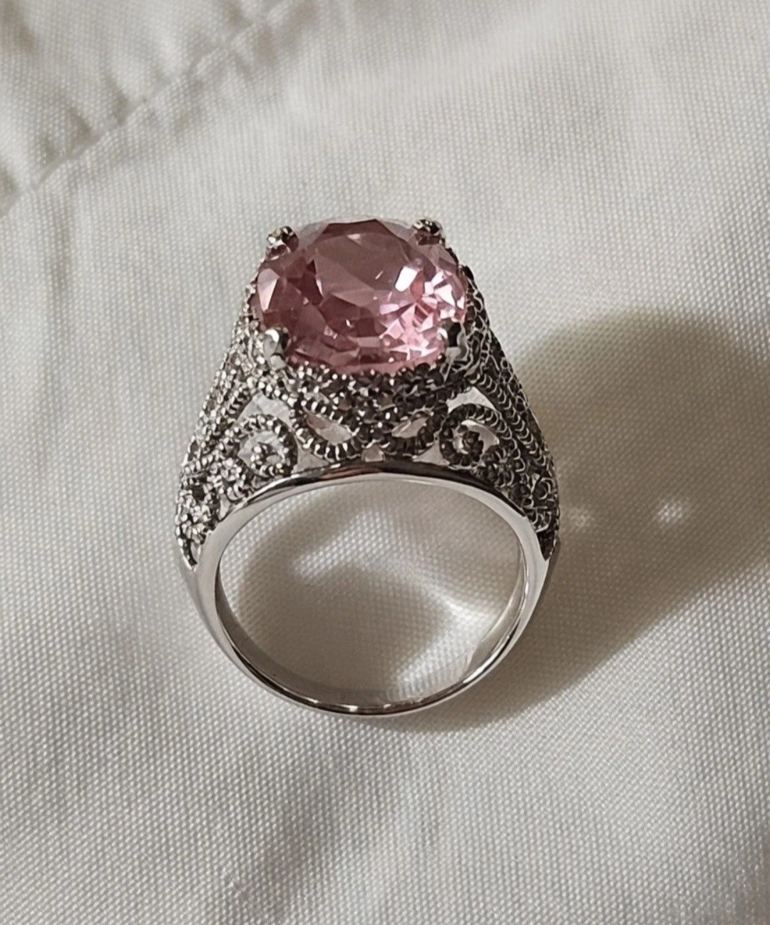 Suzanne Somers Pink Cocktail Ring