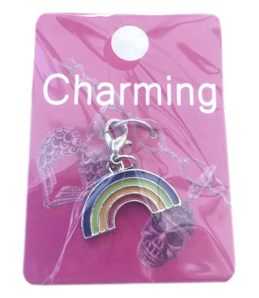 Rainbow Lobster Clasp Clip On Charm For Bracelets