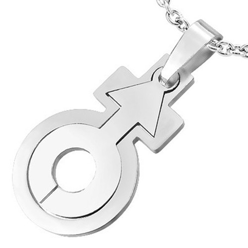 Pride Shack – Male Inside Female Symbol Transgender LGBT Pride Sectional Pendant