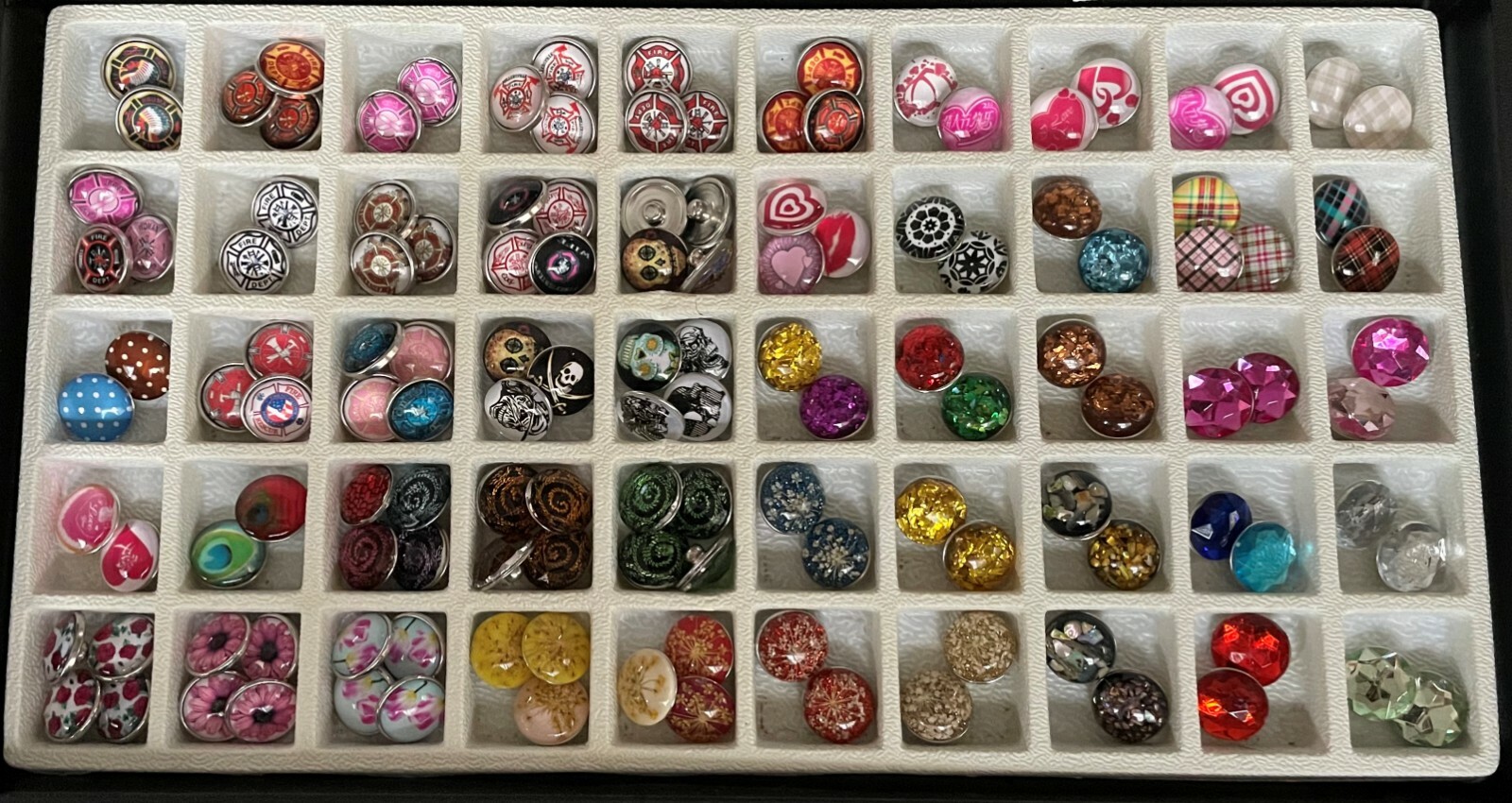LOT OF 6 18mm Resin Snap Beads – Beautiful in any Design – Same as Ginger Snaps