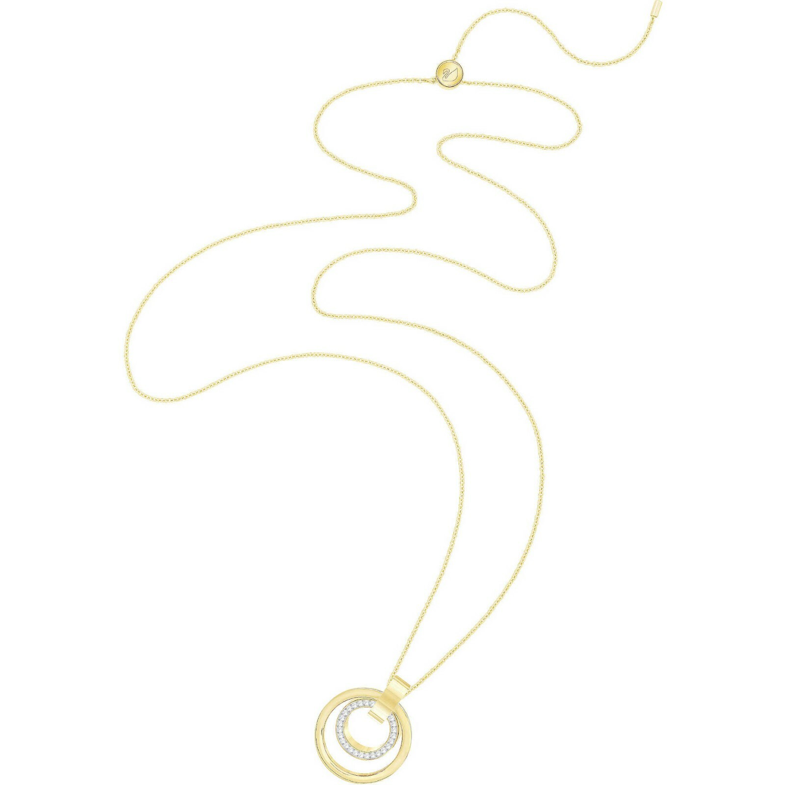 Swarovski Hollow Pendant Gold Plated Necklace 5349331 no box