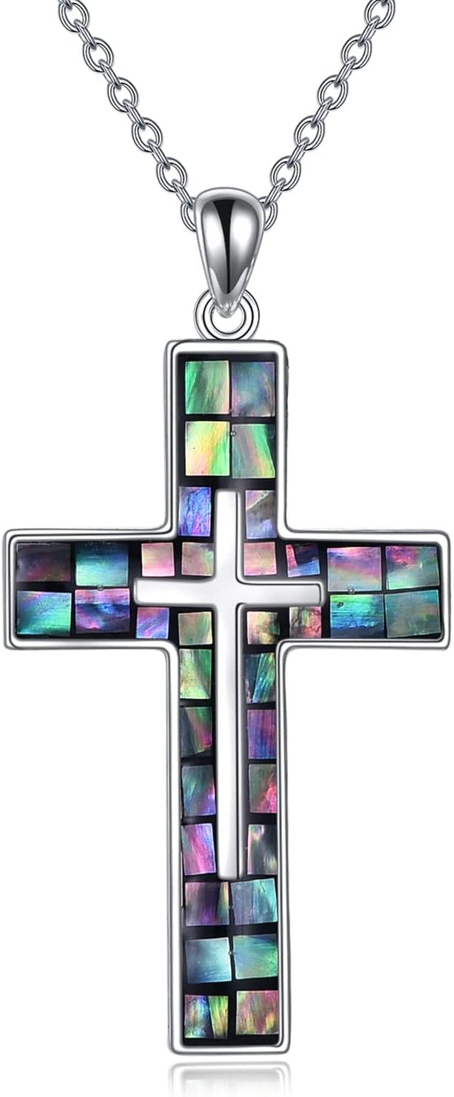 Cross Necklace Sterling Silver Religious Cross Pendant Jewelry Christian Gifts