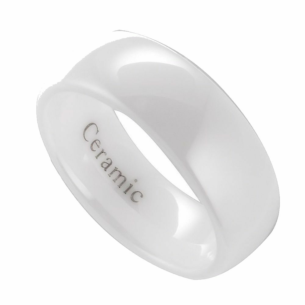 Beautiful Ceramic Wedding Ring 3-10mm Pink, Red, White, Blue, Light Blue, Black