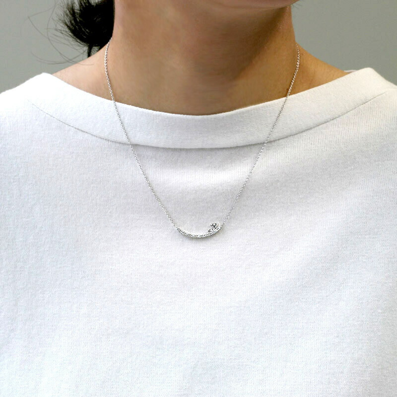 Peanuts Snoopy HAPPY Necklace Silver 925 SV925 40cm 16″ in Box Japan New