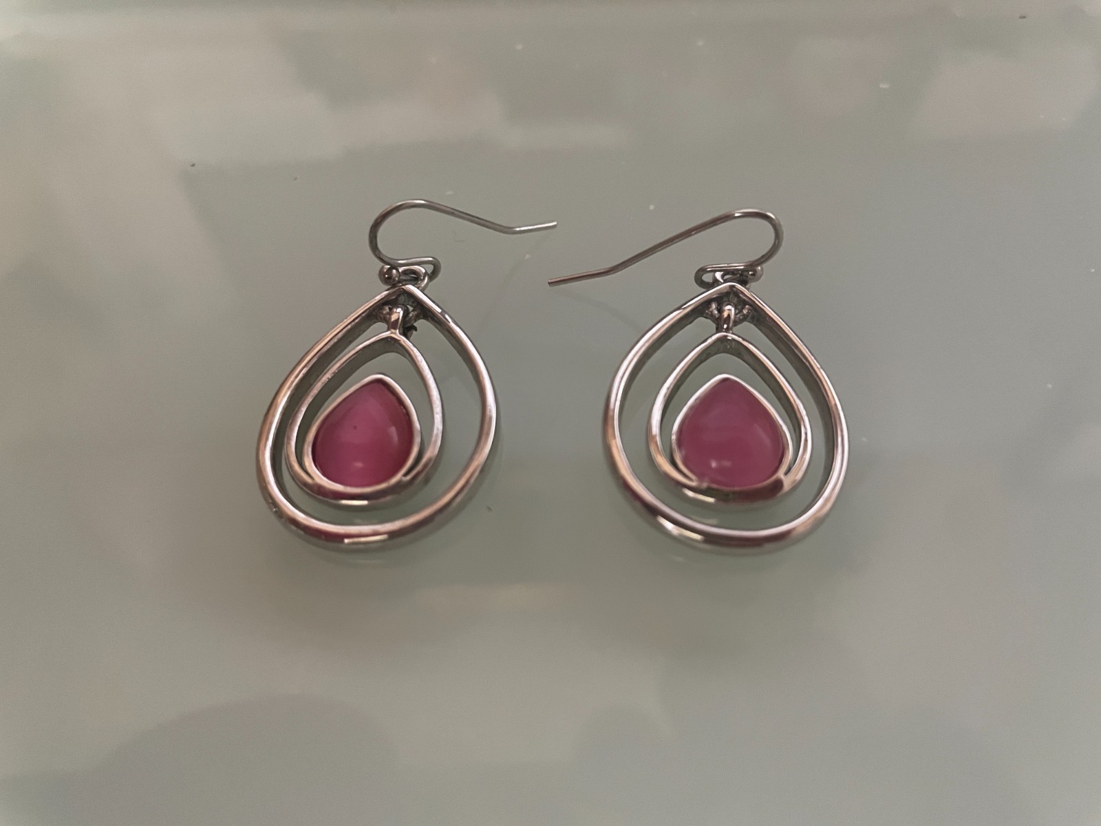Set of 3 Lia Sophia Earrings- Black, Pink and Purple