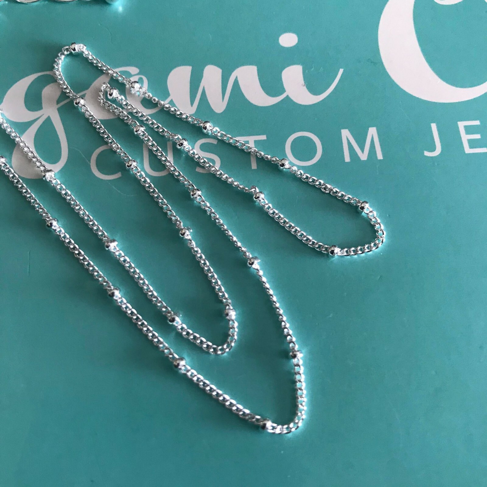 Authentic Origami Owl 16-18″ Silver Ball Station Chain “New”