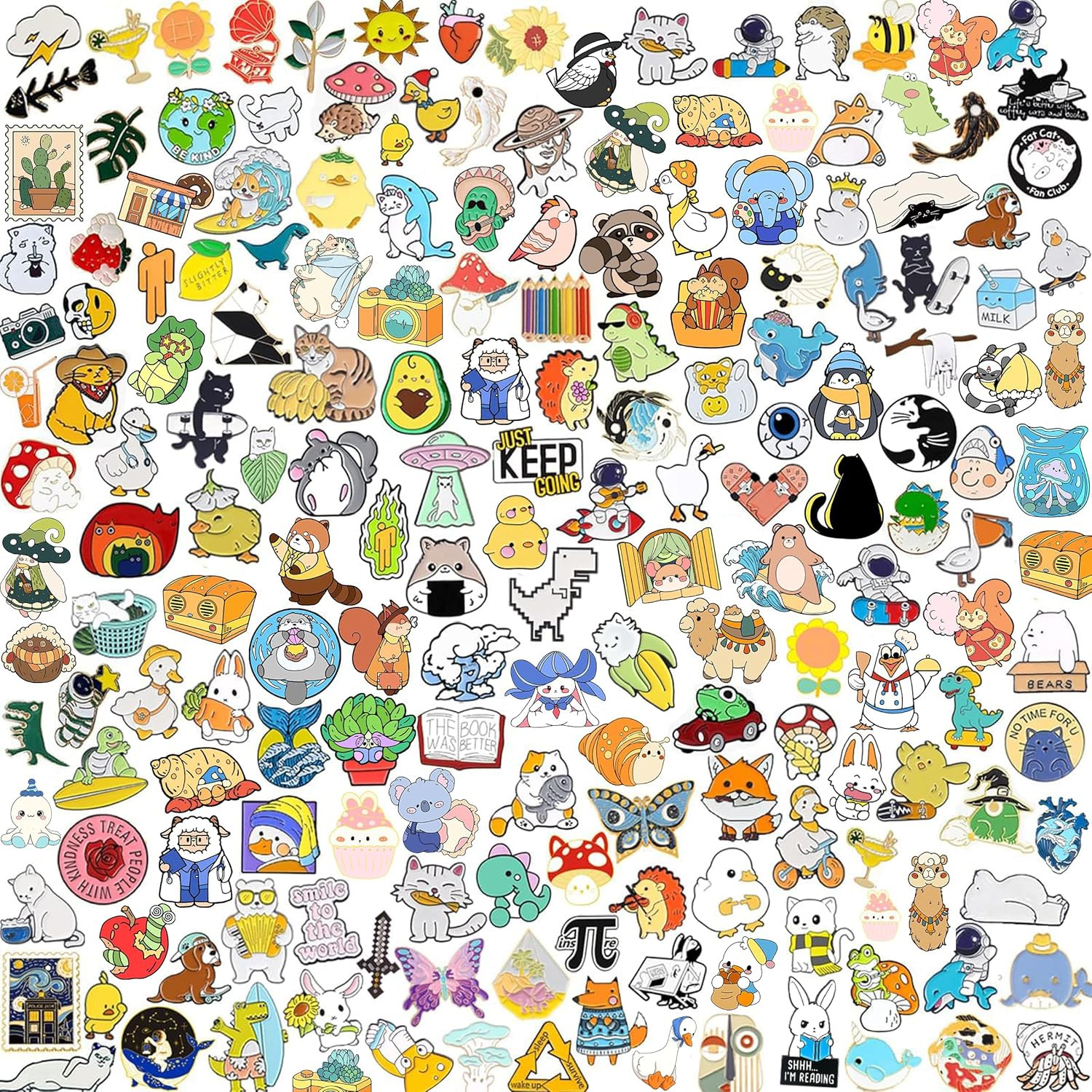 20/30/50/80pcs Cartoon Enamel Pins Bulk Set Lapel Badge Brooch Lot