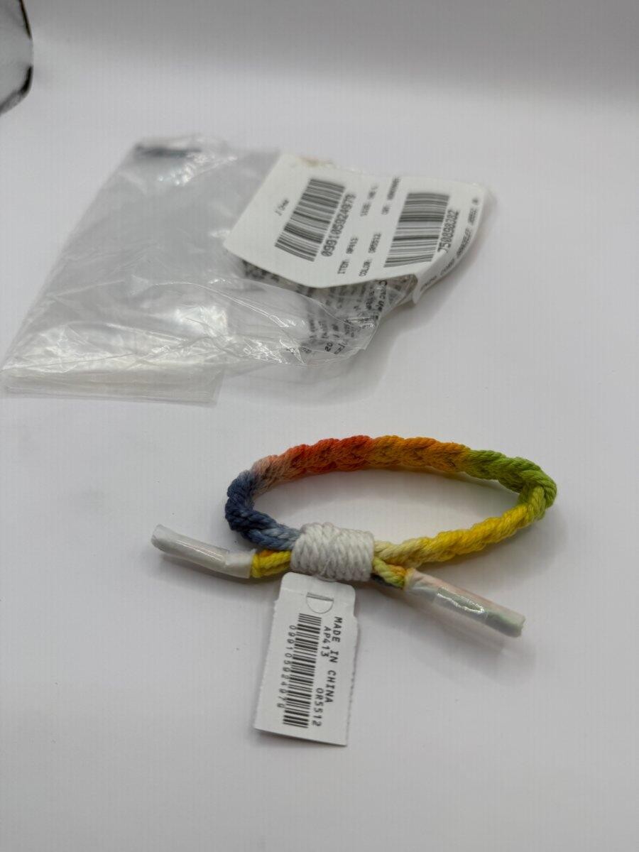 J Crew NEW AP413 Women’s Men’s Colorful Enza Rainbow Braided Rope Cord Bracelet